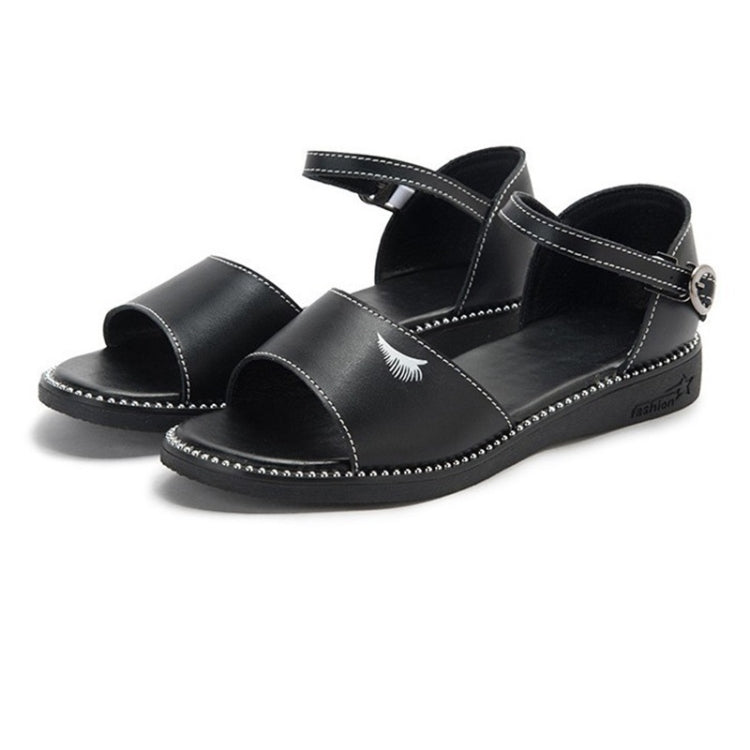 Simple Non-slip Wear-resistant Wrapped Heel Buckle Women Sandals