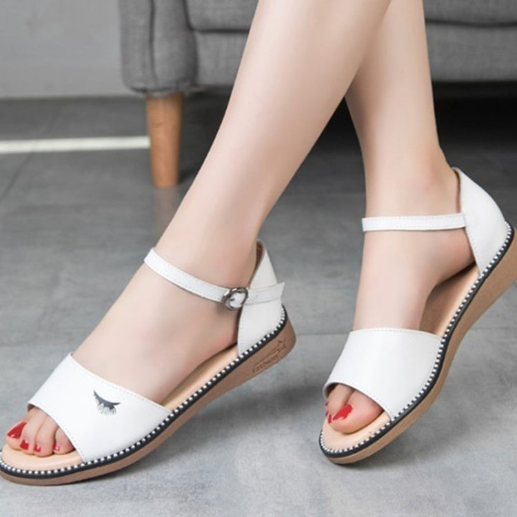Simple Non-slip Wear-resistant Wrapped Heel Buckle Women Sandals