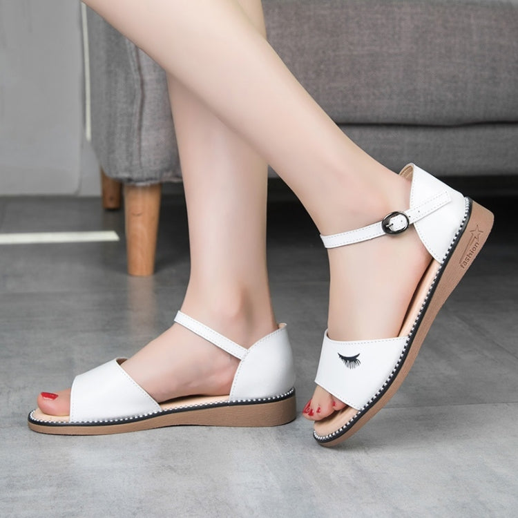 Simple Non-slip Wear-resistant Wrapped Heel Buckle Women Sandals