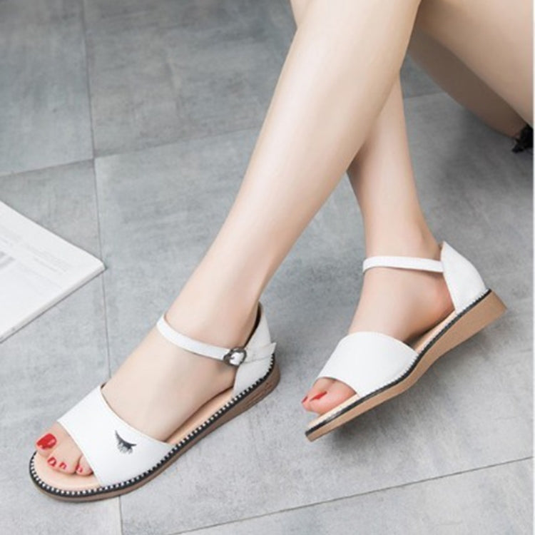 Simple Non-slip Wear-resistant Wrapped Heel Buckle Women Sandals