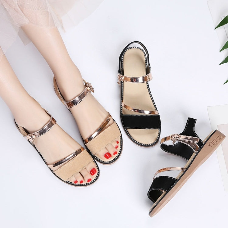 Suede Casual Simple Non-slip Wear Resistant Flat Bottom Women Sandals