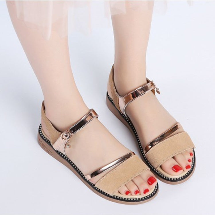 Suede Casual Simple Non-slip Wear Resistant Flat Bottom Women Sandals