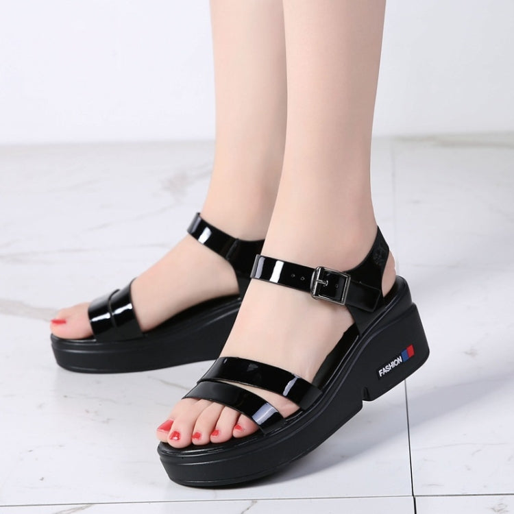 Increased Thickness Bottom Non-slip Wear-resistant Simple Bright Surface Women Sandals