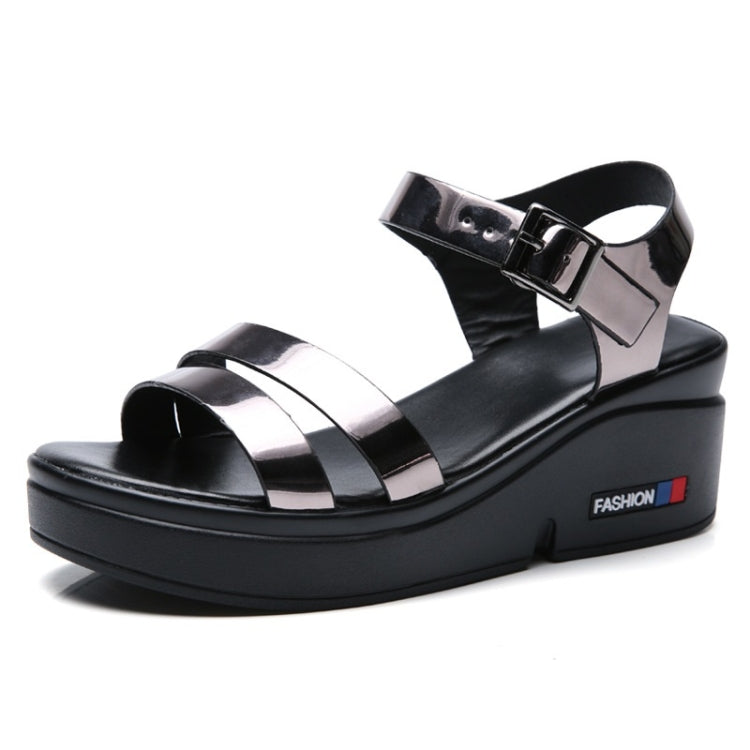 Increased Thickness Bottom Non-slip Wear-resistant Simple Bright Surface Women Sandals