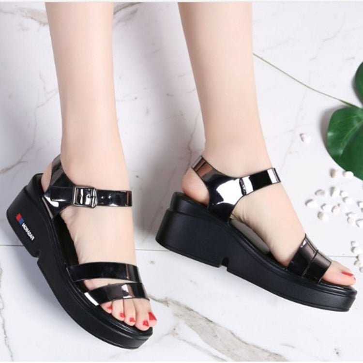 Increased Thickness Bottom Non-slip Wear-resistant Simple Bright Surface Women Sandals