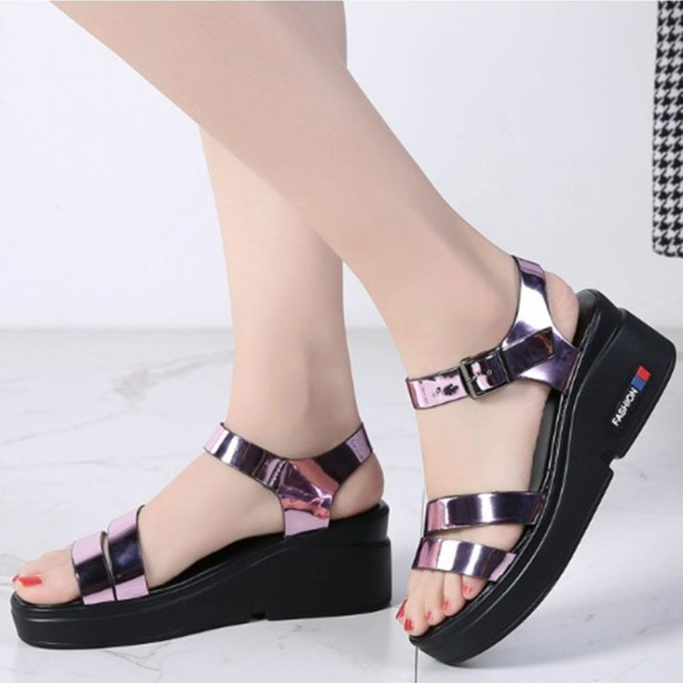 Increased Thickness Bottom Non-slip Wear-resistant Simple Bright Surface Women Sandals