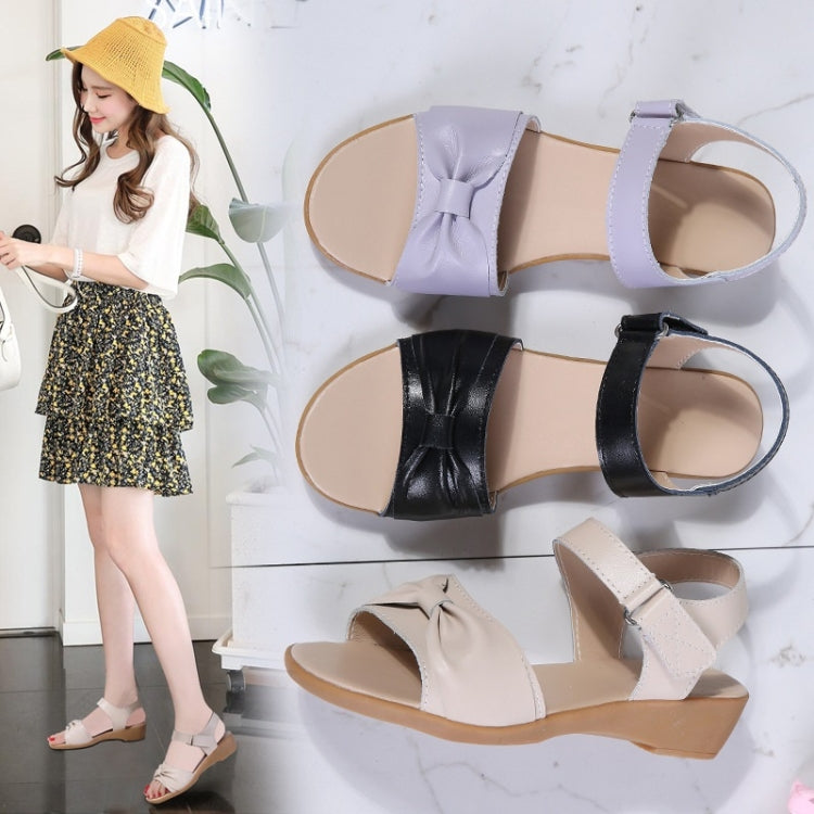 Casual Simple Non-slip Wear-resistant Bowknot Women Sandals