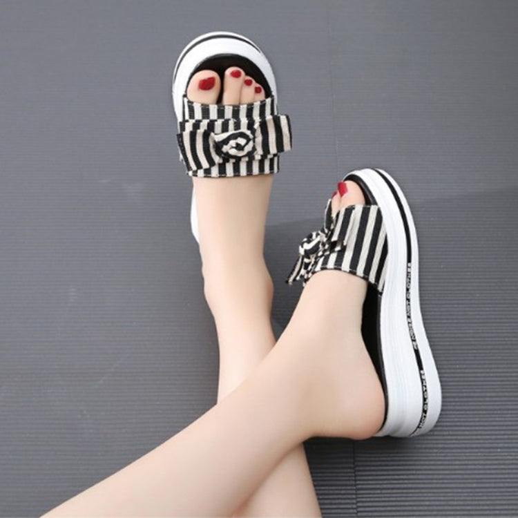 Fashion Bowknot Non-slip Wear-resistant Thick-soled Casual Women Slippers