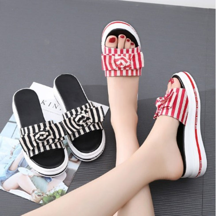 Fashion Bowknot Non-slip Wear-resistant Thick-soled Casual Women Slippers
