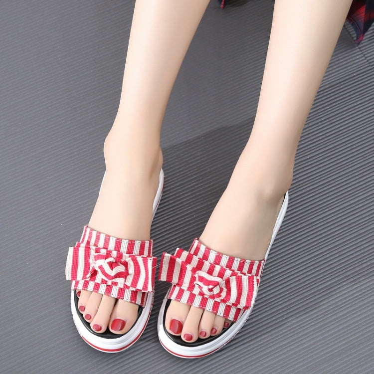 Fashion Bowknot Non-slip Wear-resistant Thick-soled Casual Women Slippers