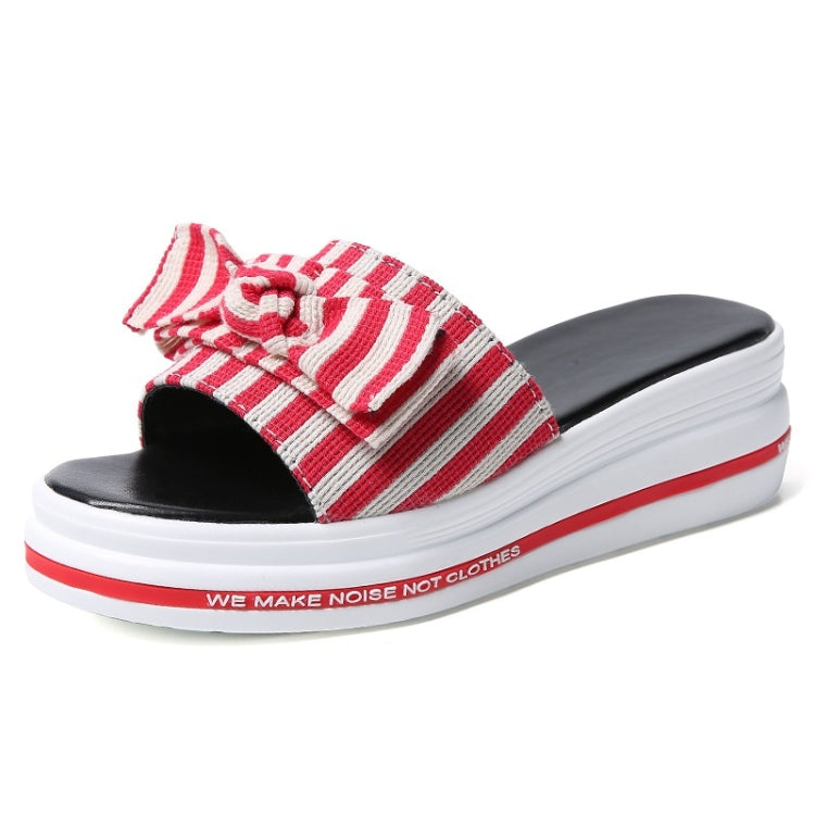 Fashion Bowknot Non-slip Wear-resistant Thick-soled Casual Women Slippers