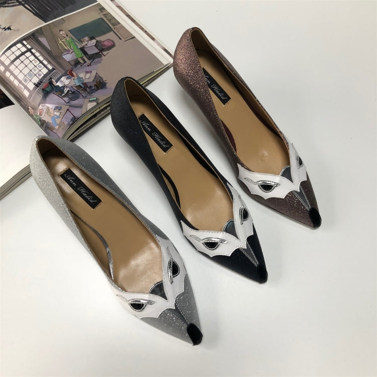 Fox Face Shallow Mouth Color Match Pointed Head Fashion Women Shoes