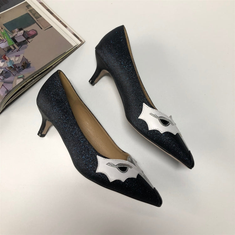 Fox Face Shallow Mouth Color Match Pointed Head Fashion Women Shoes