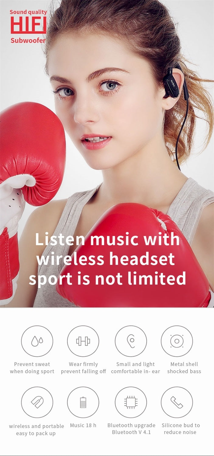 Moloke S5 Hanging Neck Sports Wireless Control Bluetooth Earphone Waterproof Anti-sweat Stereo Sound Headset