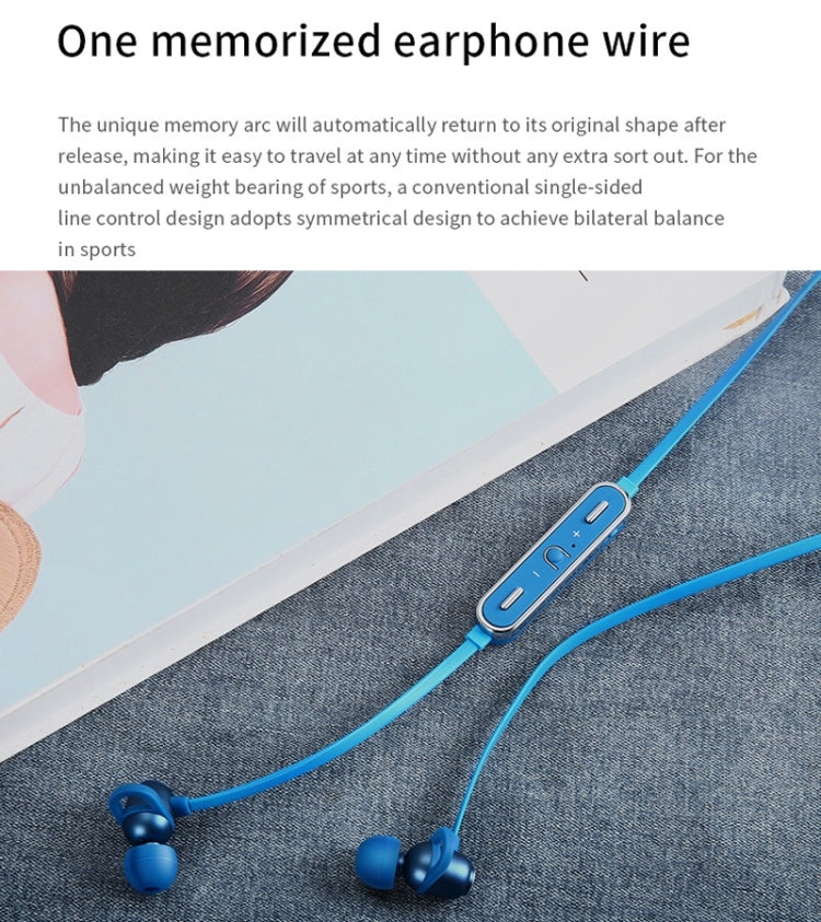 Moloke S7 Hanging Neck Magnetic In-ear Sports Bluetooth Earphone Waterproof Anti-sweat Stereo Sound Headset (Red)