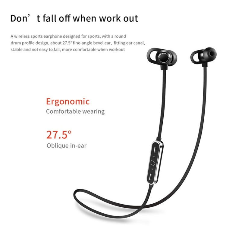 Moloke S7 Hanging Neck Magnetic In-ear Sports Bluetooth Earphone Waterproof Anti-sweat Stereo Sound Headset (Red)