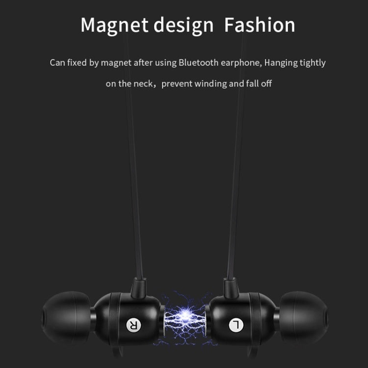 Moloke S7 Hanging Neck Magnetic In-ear Sports Bluetooth Earphone Waterproof Anti-sweat Stereo Sound Headset (Red)