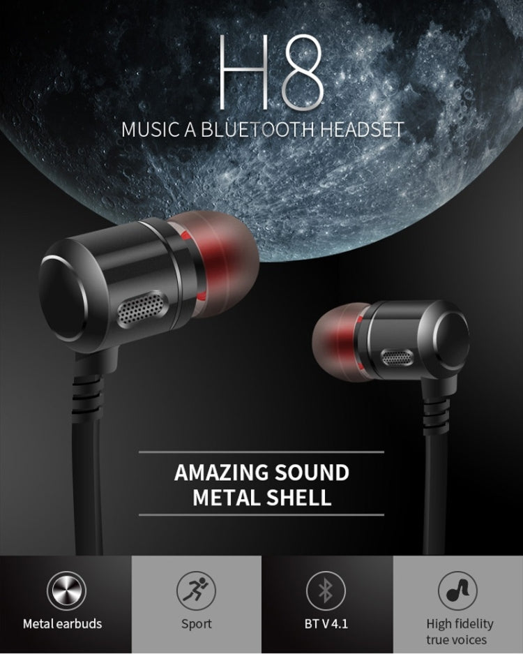 Moloke S8 Hanging Neck In-Ear Sports Bluetooth Earphone Waterproof Anti-sweat Stereo Sound Headset