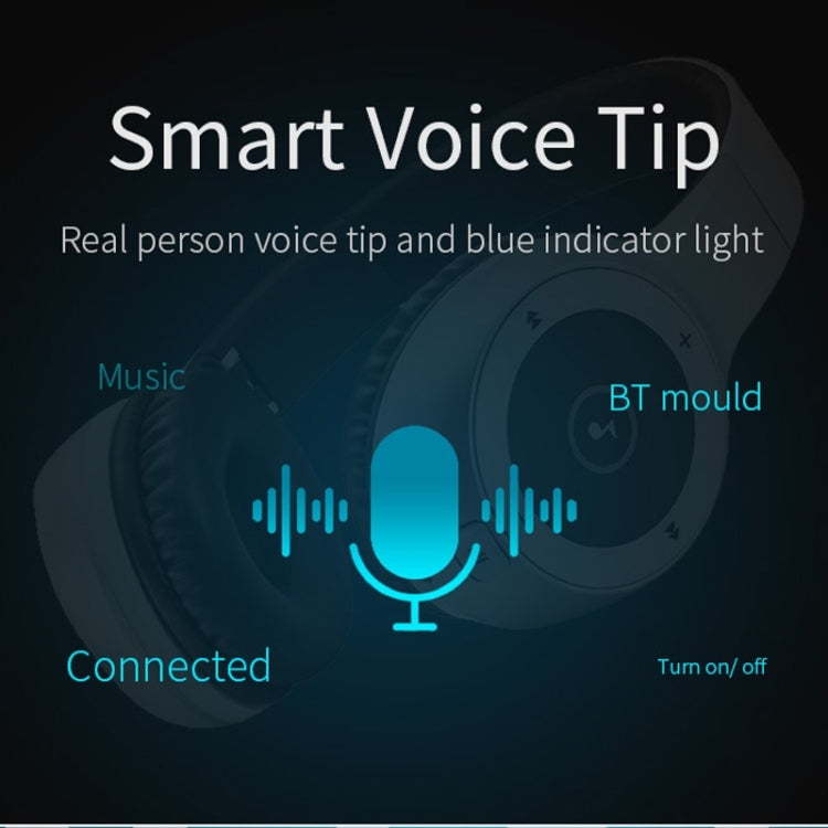 Moloke T8 Foldable Wireless Bluetooth Headset Stereo Sound Earphones, Support TF Card & Handfree Function