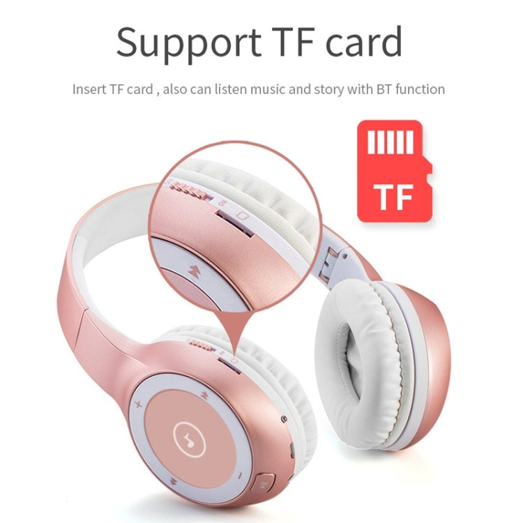Moloke T8 Foldable Wireless Bluetooth Headset Stereo Sound Earphones, Support TF Card & Handfree Function