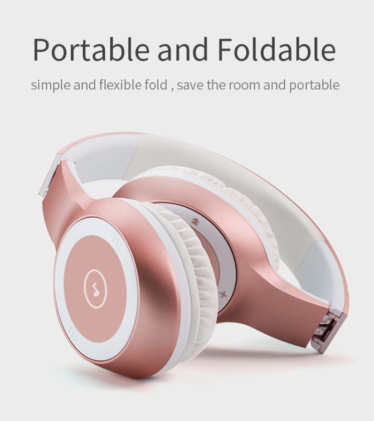 Moloke T8 Foldable Wireless Bluetooth Headset Stereo Sound Earphones, Support TF Card & Handfree Function