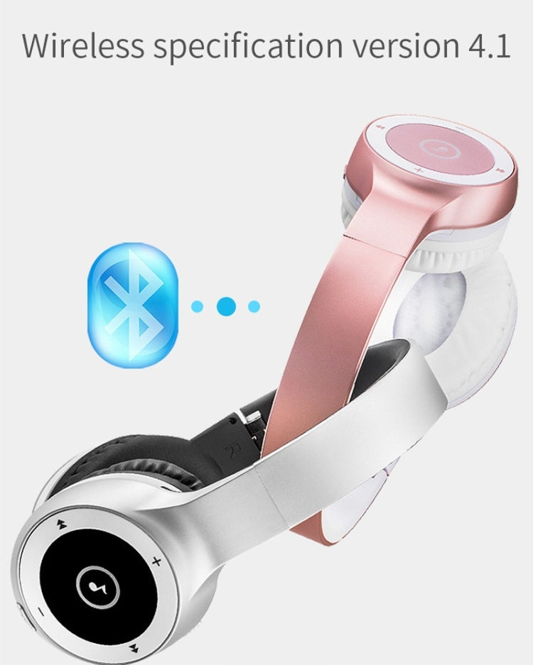 Moloke T8 Foldable Wireless Bluetooth Headset Stereo Sound Earphones, Support TF Card & Handfree Function