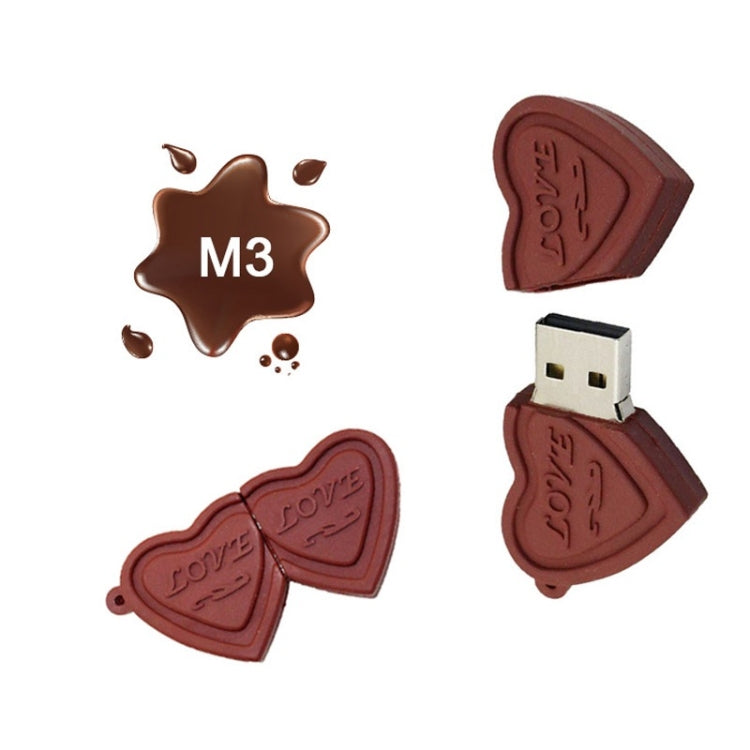 MicroDrive 8GB USB 2.0 Creative Heart Chocolate U Disk