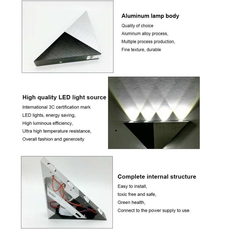 YWXLight 5W Triangle Creative LED Wall Lamp Corridor Aisle Lights Bar Bedroom Living Room Wall Decoration Light