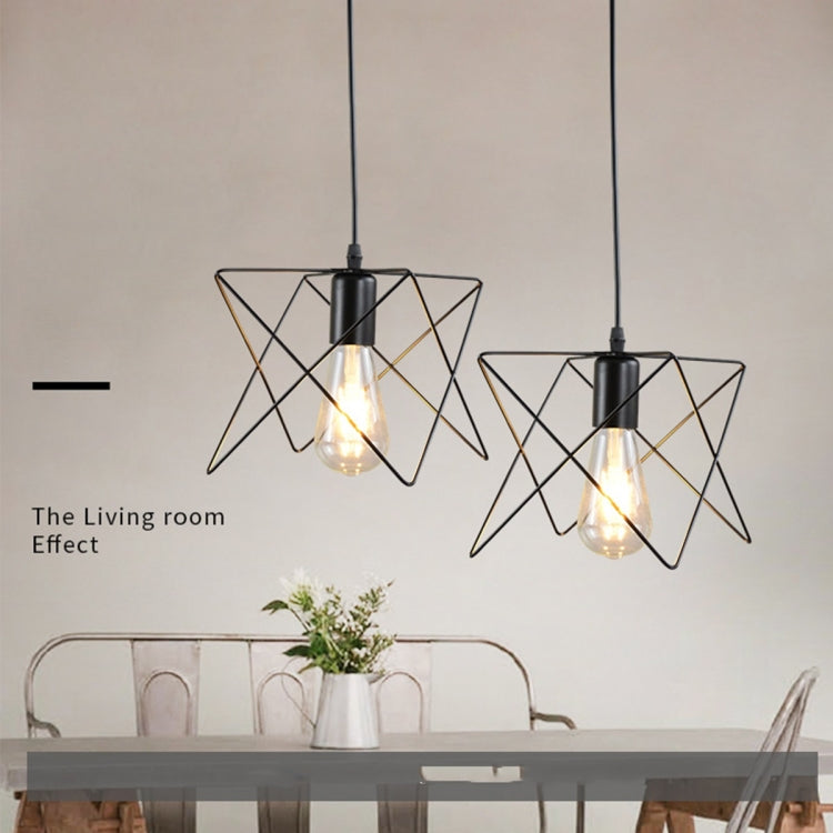 YWXLight Retro Creative Personality Living Room Dining Room Single Head Wrought Iron Small Hanging Lamps