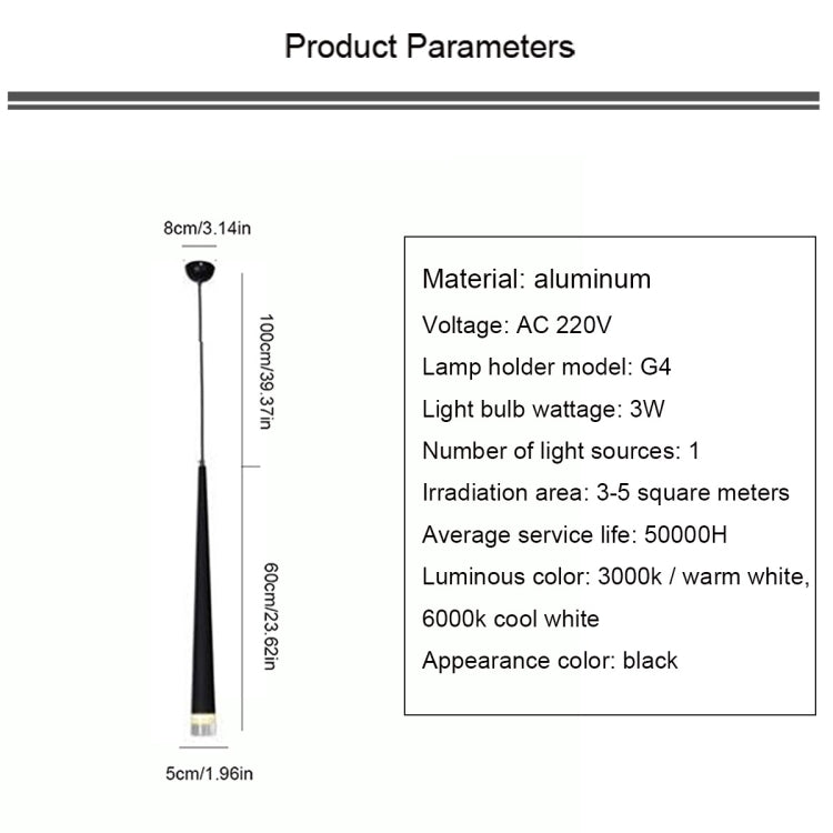 YWXLight Modern Minimalist Tapered Long Aluminum Chandelier Staircase Restaurant Bar LED Crystal Spotlight