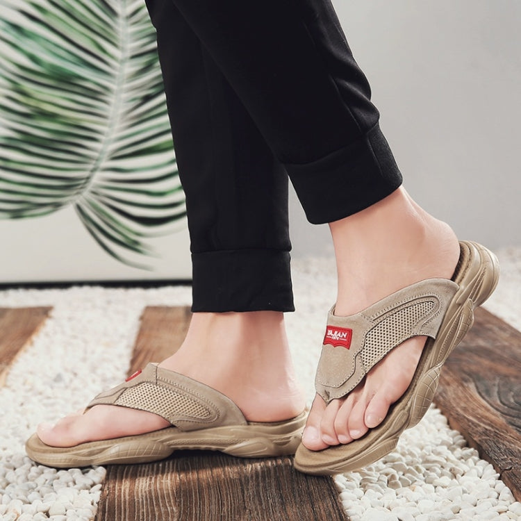 Non-slip Wear-resistant Flat Bottom Flip Flops Beach Shoes for Men