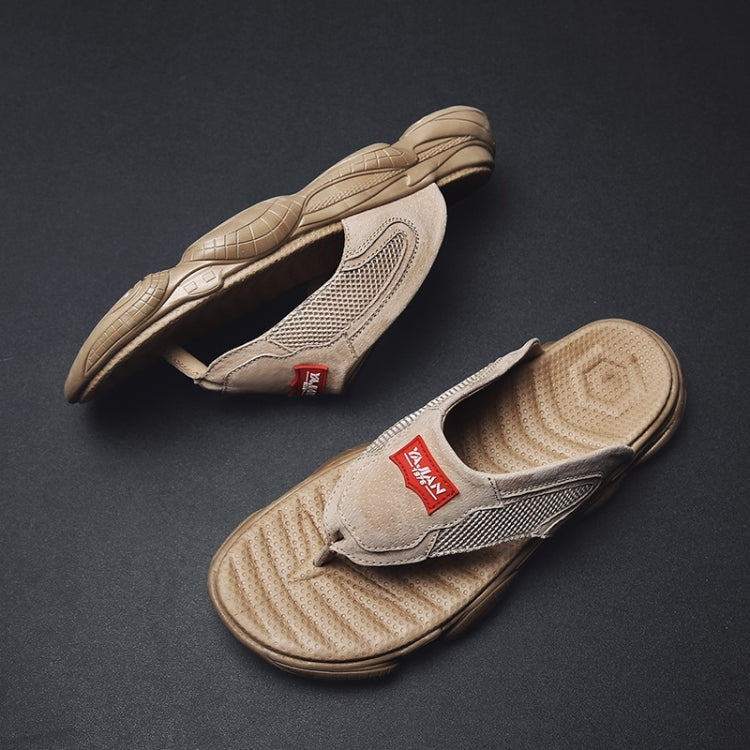 Non-slip Wear-resistant Flat Bottom Flip Flops Beach Shoes for Men