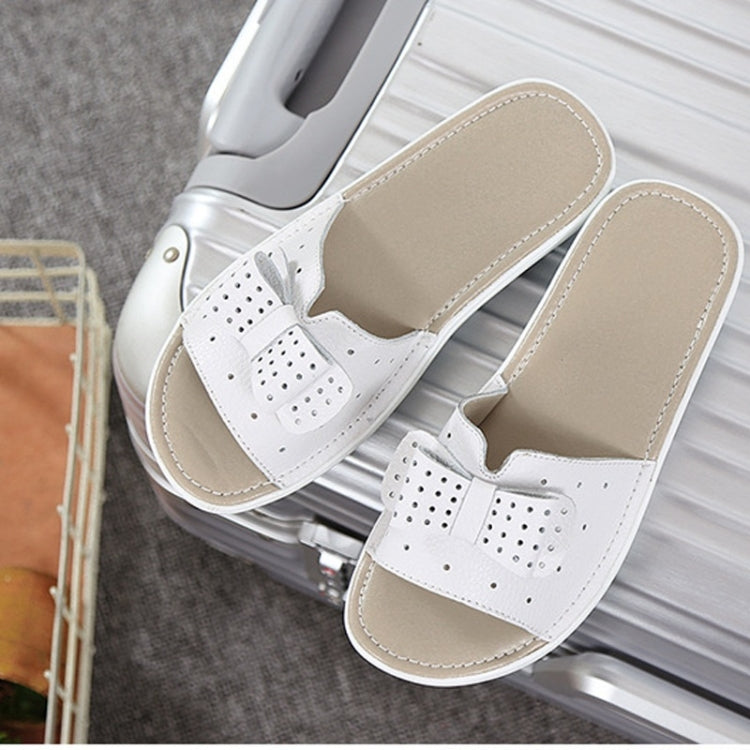 Bowknot Hollow Design Fashion Wild Casual Women Slippers