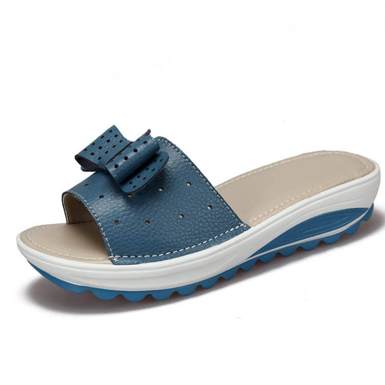 Bowknot Hollow Design Fashion Wild Casual Women Slippers