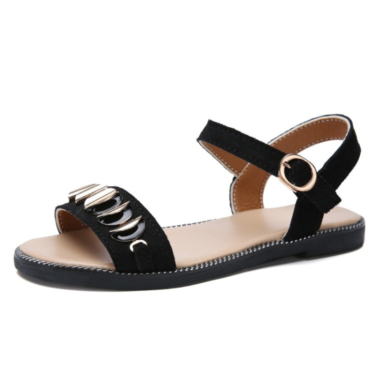 Suede Casual Simple Non-slip Wear-resistant Buckle Women Sandals