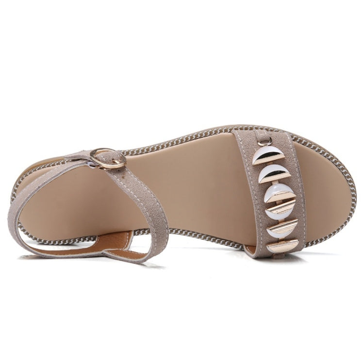 Suede Casual Simple Non-slip Wear-resistant Buckle Women Sandals
