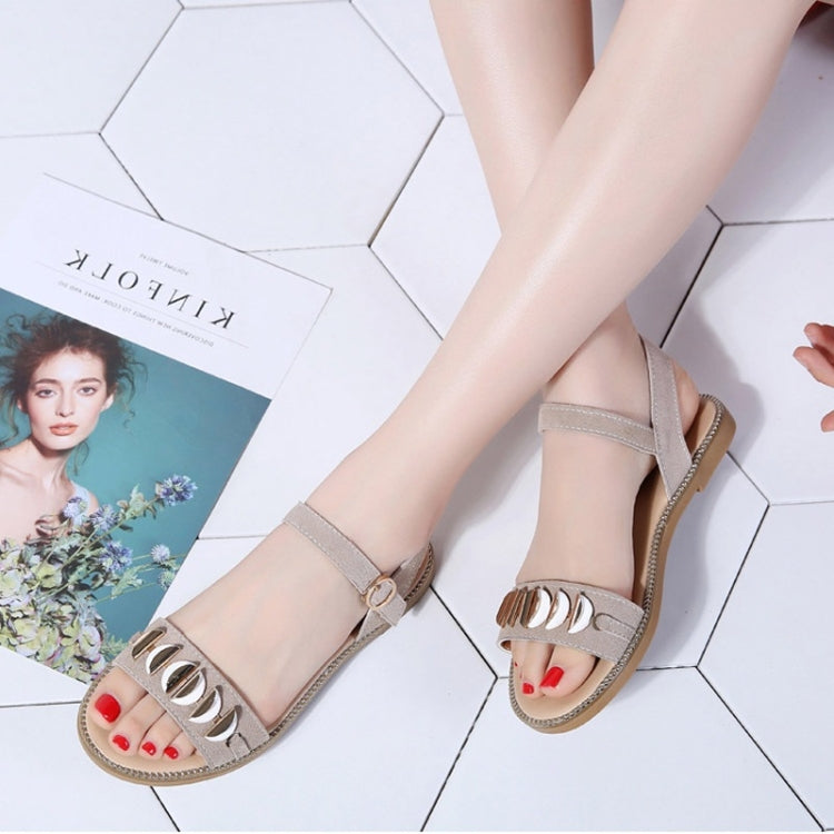 Suede Casual Simple Non-slip Wear-resistant Buckle Women Sandals