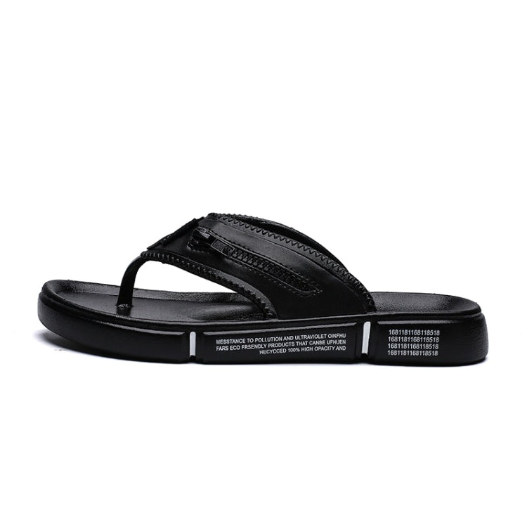 Fashion Zipper Non-slip Wearable Casual Slippers for Men