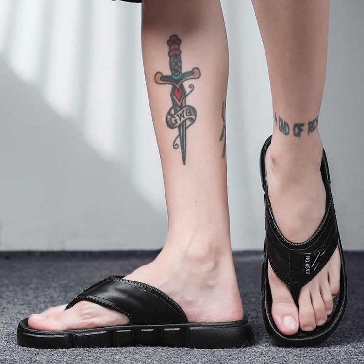 Fashion Zipper Non-slip Wearable Casual Slippers for Men