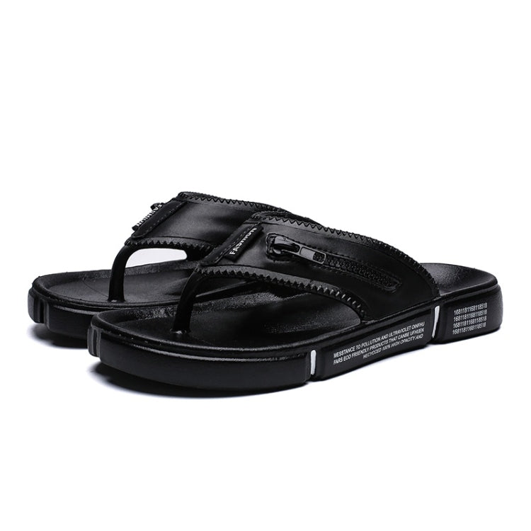 Fashion Zipper Non-slip Wearable Casual Slippers for Men