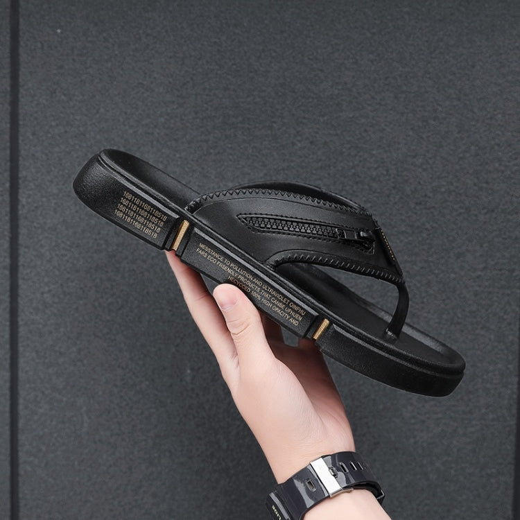 Fashion Zipper Non-slip Wearable Casual Slippers for Men
