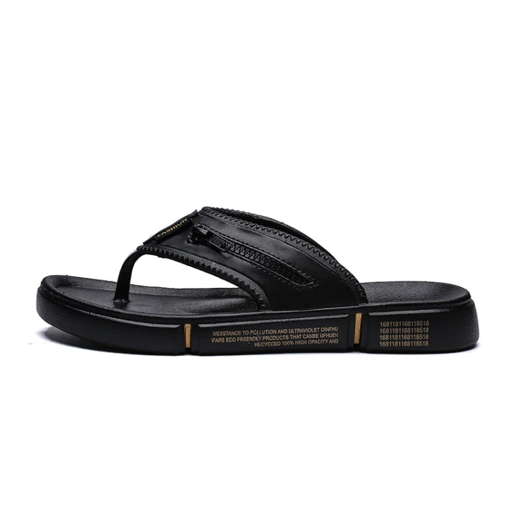 Fashion Zipper Non-slip Wearable Casual Slippers for Men