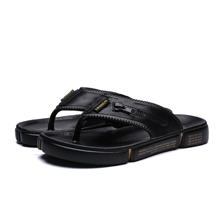 Fashion Zipper Non-slip Wearable Casual Slippers for Men