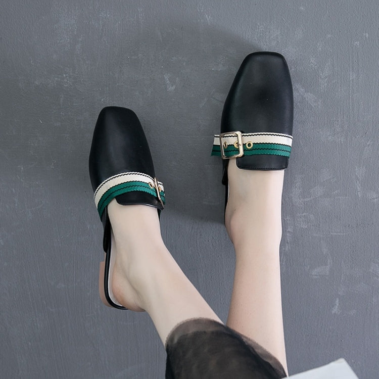 Casual Wild Round Head Flat Bottom PU Fashion Shoes for Women