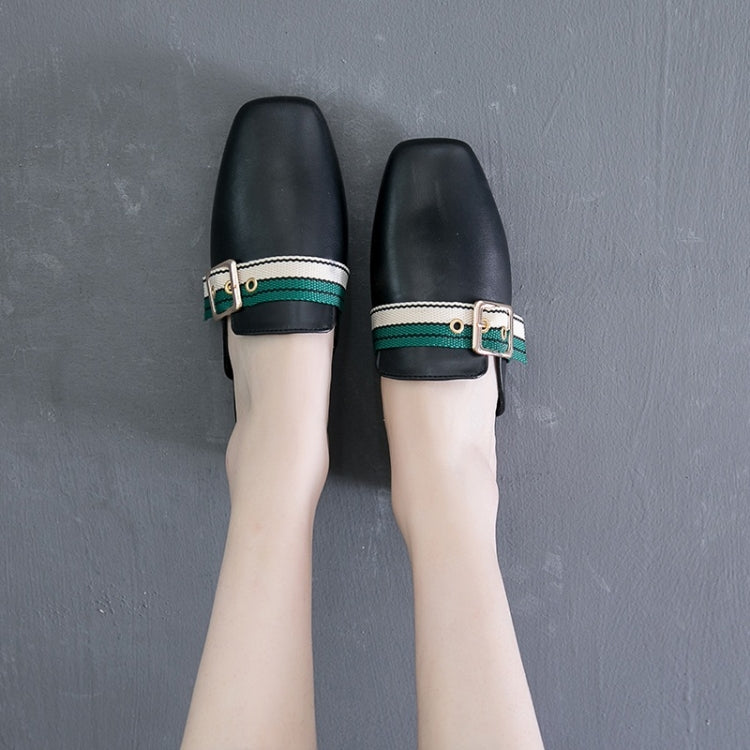 Casual Wild Round Head Flat Bottom PU Fashion Shoes for Women