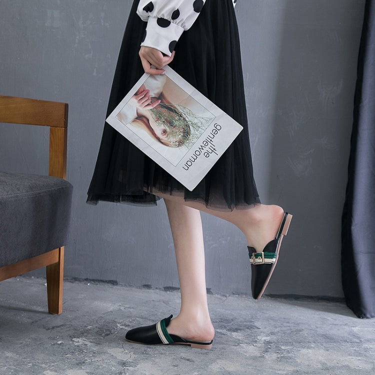 Casual Wild Round Head Flat Bottom PU Fashion Shoes for Women