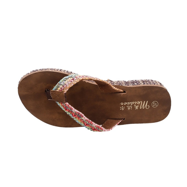 Fashion Muffin Bottom Ethnic Etyle Flip Flops for Women