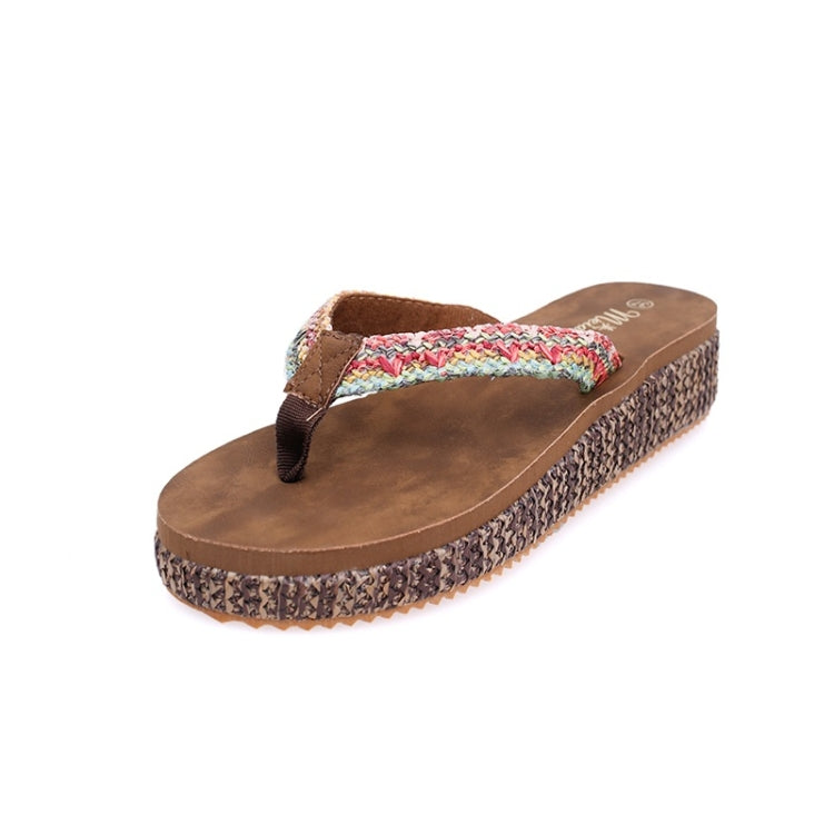 Fashion Muffin Bottom Ethnic Etyle Flip Flops for Women