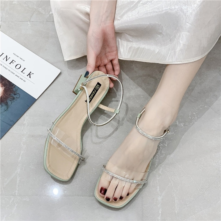 Fashion Thick Bottom Rhinestone Open Toe Sandals for Women