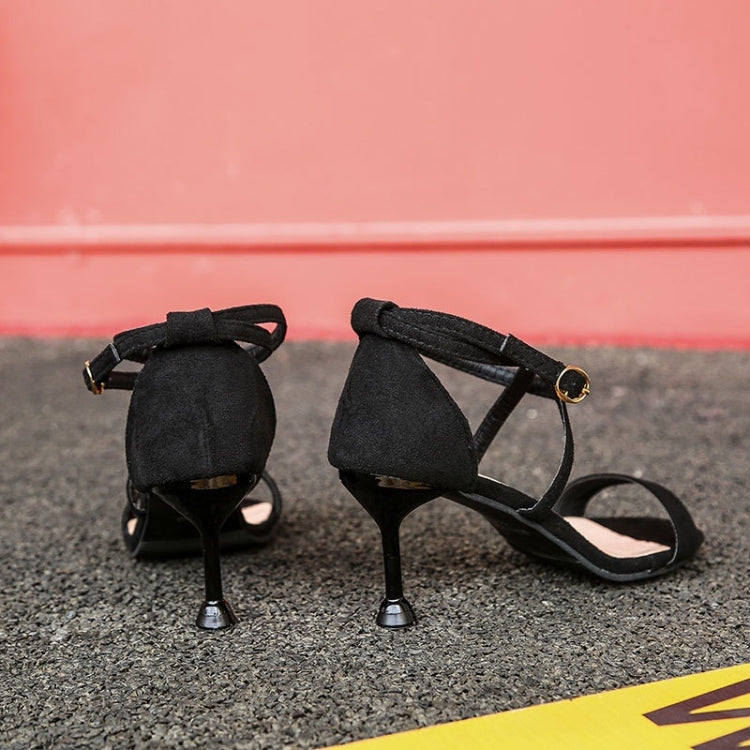 Fashion Suede Stiletto High Heel Open Toe Sandals for Women